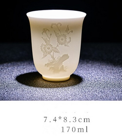 Sárkány és Phoenix teáscsésze kézzel készített kungfu teáscsésze Pu'er teáscsésze ivóeszköz-kiegészítők Mestercsésze teásedény-kiegészítők