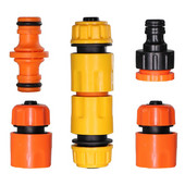 6 DB kerti tömlő ABS 16 mm-es gyorscsatlakozós adapter 1/2"-os dupla dupla csatlakozó csuklóhosszabbító szerelvénykészlet csőcső vízpisztolyokhoz