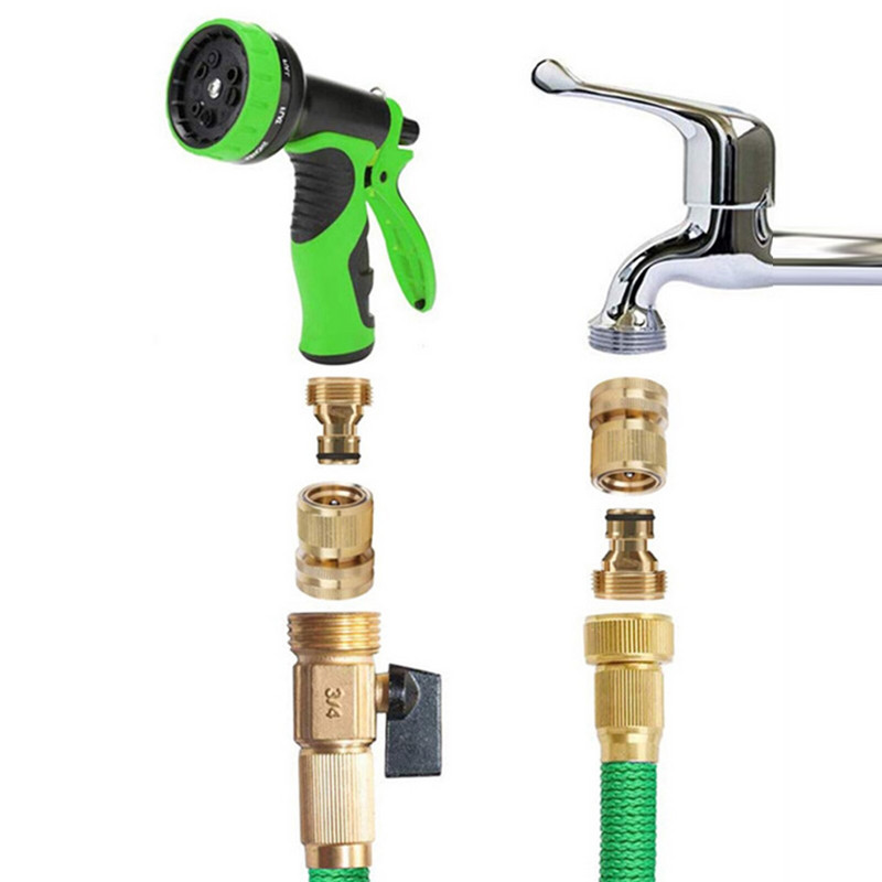 Vrtna vodovodna cijev Brza spojnica Montaža metalnog crijeva Brzi konektor Jednostavan za ugradnju Mjedeni priključak adaptera za brzo otpuštanje