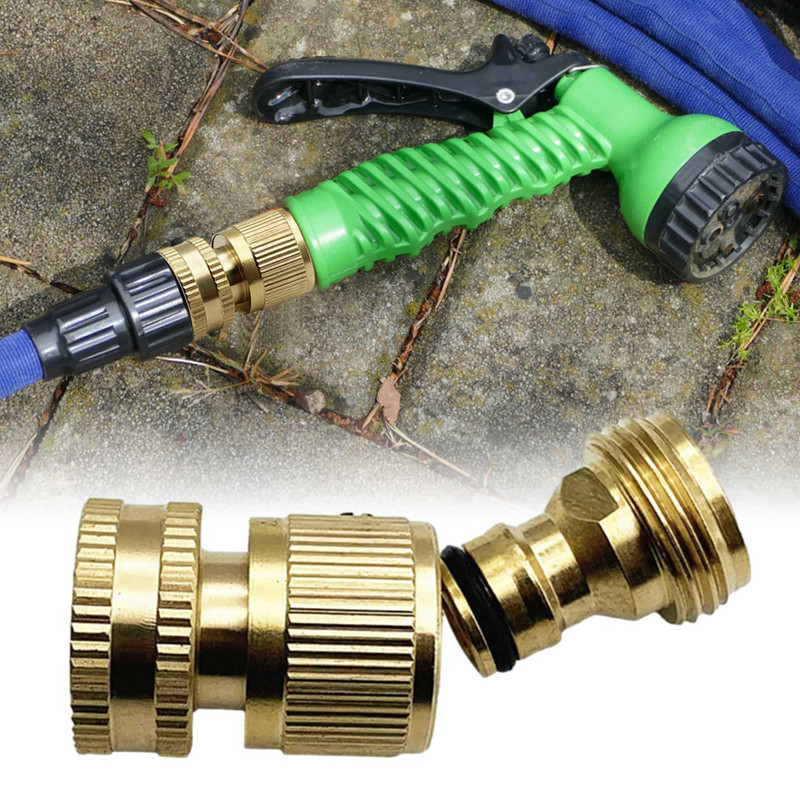 Vrtna vodovodna cijev Brza spojnica Montaža metalnog crijeva Brzi konektor Jednostavan za ugradnju Mjedeni priključak adaptera za brzo otpuštanje