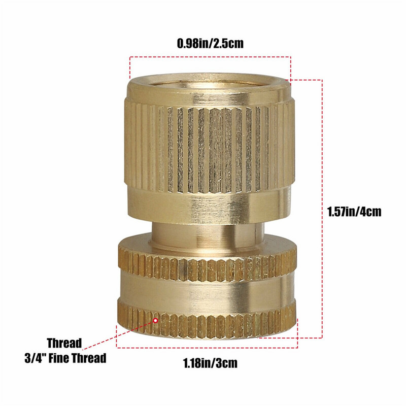 Vrtna vodovodna cijev Brza spojnica Montaža metalnog crijeva Brzi konektor Jednostavan za ugradnju Mjedeni priključak adaptera za brzo otpuštanje