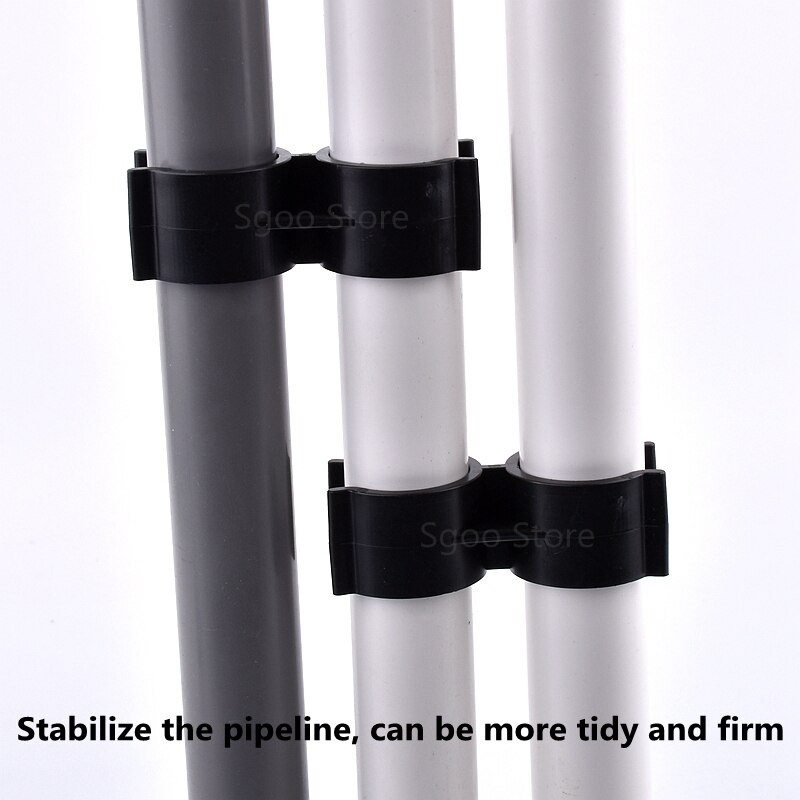 2 ~ 100 buc 25mm tip H cleme de țeavă PVC pentru acvariu montaj pentru rezervor de pește irigare agricolă suport pentru țeavă de apă de grădină tip dublu U