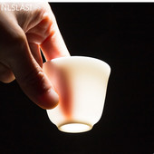 Dehua fehér porcelán teáscsésze Kínai, kézzel készített kerámia teáskészlet teáscsésze Mester csésze teástál ivóedény Hordozható személyes csésze