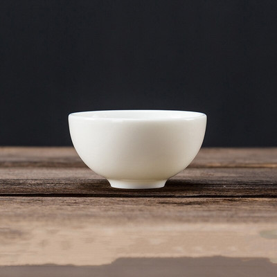 Dehua fehér porcelán teáscsésze Kínai, kézzel készített kerámia teáskészlet teáscsésze Mester csésze teástál ivóedény Hordozható személyes csésze