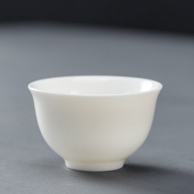 Dehua fehér porcelán teáscsésze Kínai, kézzel készített kerámia teáskészlet teáscsésze Mester csésze teástál ivóedény Hordozható személyes csésze
