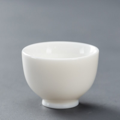 Dehua fehér porcelán teáscsésze Kínai, kézzel készített kerámia teáskészlet teáscsésze Mester csésze teástál ivóedény Hordozható személyes csésze