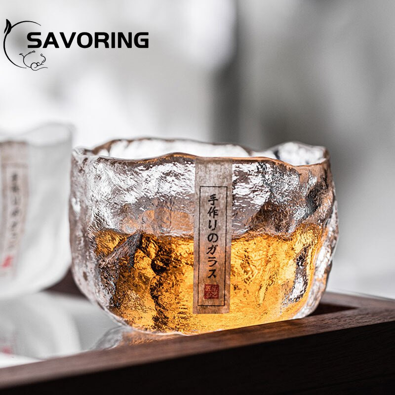 110 ml-es japán stílusú üvegpohár, kézzel készített egypohár Tecsésze Kung Fu Tea Mester csésze Női Személyes Kristály Üveg Kávéscsésze