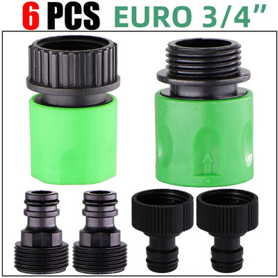 16 mm-es gyorscsatlakozó csonk EURO USA 3/4 hüvelykes apa menetes 16 mm-es/20 mm-es tömlőcső-csatlakozó kerti csepegtető öntözési csőszerelvényekhez