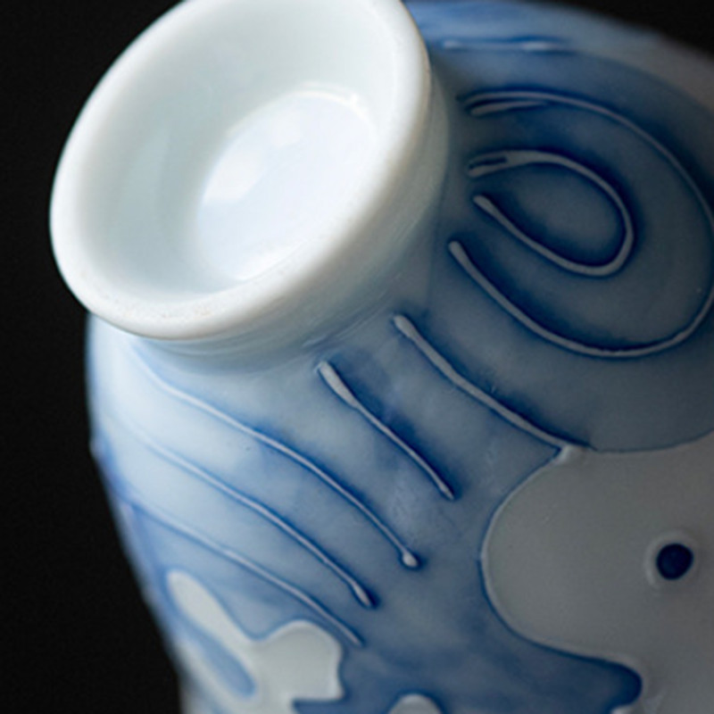 2 buc/set 50 ml, realizat manual, gravură cu val de mare, probă de ceai, porțelan de jad, ceașcă unică, ceașcă de umbră Kung Fu, ceremonie de ceai