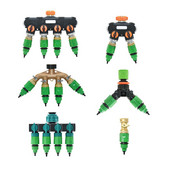 1/2/4-suunaline aiakraan messingist plastikust 4/7mm 8/11mm aiavooliku jaotur Y-tüüpi kastmispistiku jaotur kastmistoru jaoks