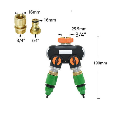 1/2/4-suunaline aiakraan messingist plastikust 4/7mm 8/11mm aiavooliku jaotur Y-tüüpi kastmispistiku jaotur kastmistoru jaoks