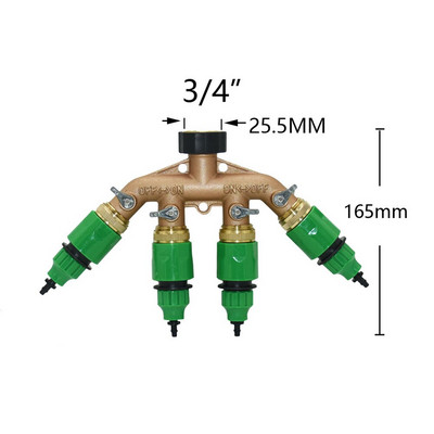 1/2/4-suunaline aiakraan messingist plastikust 4/7mm 8/11mm aiavooliku jaotur Y-tüüpi kastmispistiku jaotur kastmistoru jaoks