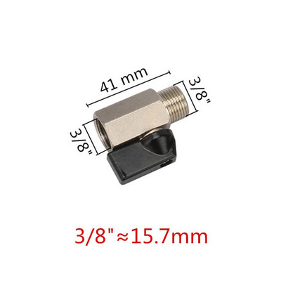 Kerti öntözőszelepek 3/8" belső és külső sárgaréz golyóscsap légkompresszor szelep csőszerelvény 1 db