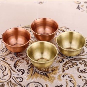 Mini Spirits Bowl Vodka Liqueur Glases 30ml Retro Creative Portable Tea Bowl Bronze Tumbler Cup Home Μικρό Δώρο Διακοσμητικό