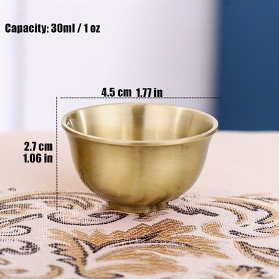 Mini Spirits Vodka Tál likőr Poharak 30ml Retro Kreatív Hordozható Ötvözet Teástál Bronz Pohár pohár Otthoni Kis ajándék Dekoratív