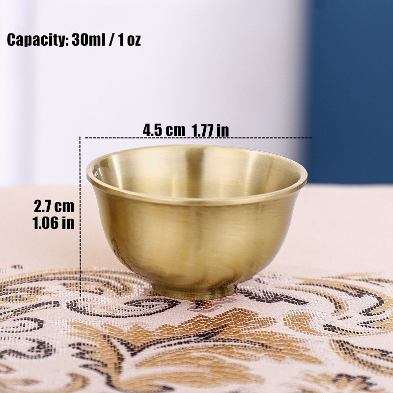 Mini Spirits Vodka Tál likőr Poharak 30ml Retro Kreatív Hordozható Ötvözet Teástál Bronz Pohár pohár Otthoni Kis ajándék Dekoratív