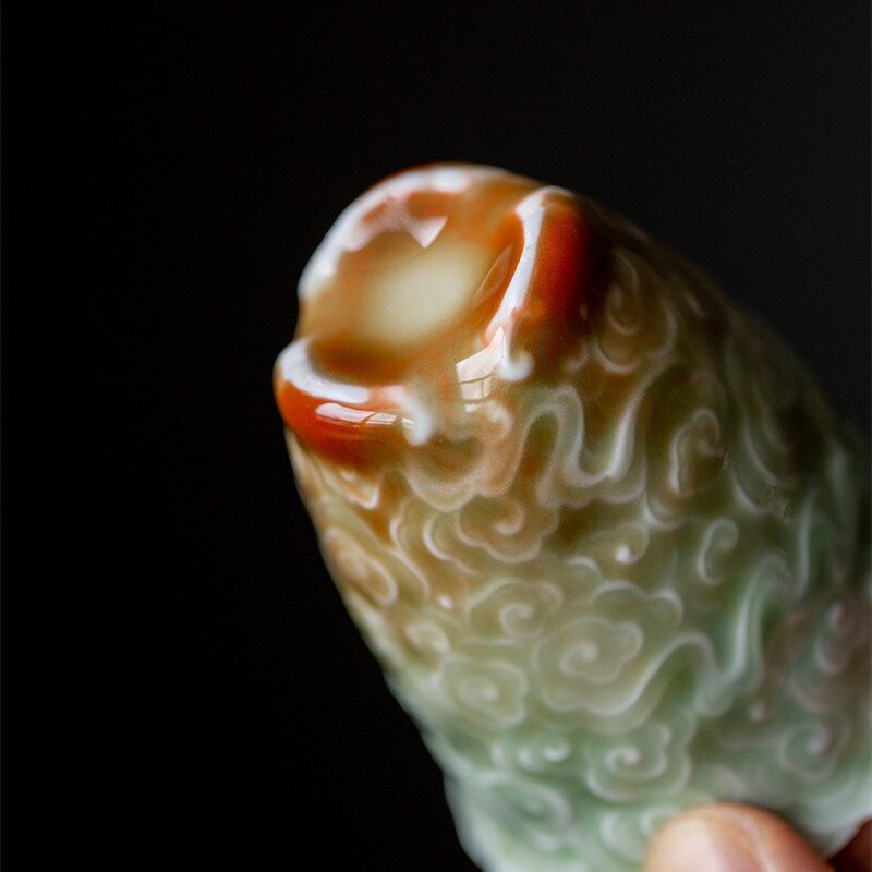 Új Retro Celadon Gradient Color kínai stílusú Relief Xiangyun Cup Master Cup Házi kézzel készített teáscsésze teáscsésze Kung Fu teáskészlet