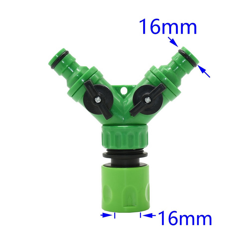 2 utas kerti tömlő csapvízelosztó 5/8" gyorscsatlakozó 1/2" 3/4" női öntözőszelep állítható kapcsoló