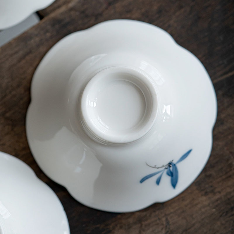 2 vnt/rinkinys 55 ml rankomis dažytas drugelių orchidėjų arbatos puodelis Geriamasis puodelis Master Cup Buitinis Kung Fu arbatos puodelių rinkinys Arbatos indų ceremonija