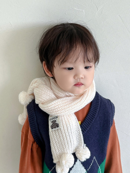 Πλεκτό κασκόλ για αγόρια και κορίτσια με λογότυπο