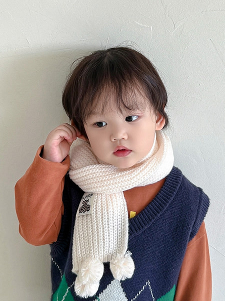 Πλεκτό κασκόλ για αγόρια και κορίτσια με λογότυπο