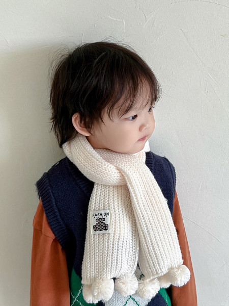 Πλεκτό κασκόλ για αγόρια και κορίτσια με λογότυπο