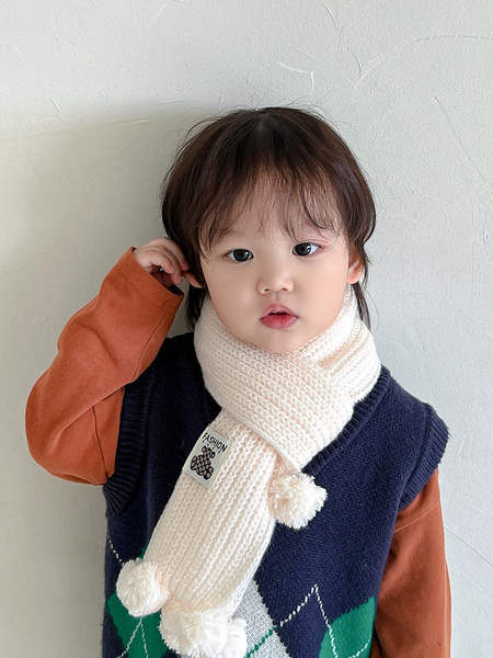 Πλεκτό κασκόλ για αγόρια και κορίτσια με λογότυπο