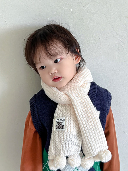 Πλεκτό κασκόλ για αγόρια και κορίτσια με λογότυπο