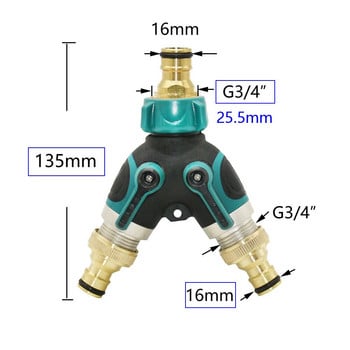 Σωλήνας νερού βρύσης κήπου 2/4 Way Splitter 3/4\