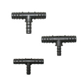 T formos nuo 1" iki 3/4" iki 1/2" sodo žarnos trišakio jungties reduktoriaus vandens skirstytuvo spygliuočio vandens jungtis, skirta 25 mm/20 mm/16 mm žarnai 2 vnt.