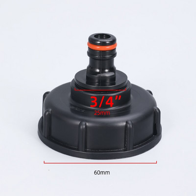 S60X6 vastagítása 1/2'' 3/4'' durva menetű IBC tartály adapter csapszelep szerelvények csereszerszám otthoni kert csatlakozó