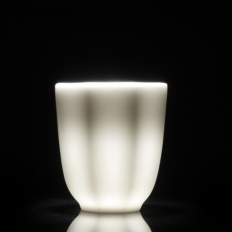 2 buc/lot ceașcă de ceai din ceramică chinezească pentru ceai Suet Jad porțelan alb ceșcă de ceai lucrată manual bol de ceai o singură ceașcă cești maestru cadou chinezesc