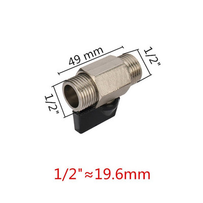 1/2" ženski i muški navoj Mini mesingani kuglasti ventil BSP unutarnji navoj Prekidač kompresora zraka Ventili za zatvaranje vrtnog navodnjavanja 1 kom