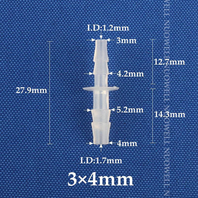200~5db 1,6-7,9 mm-es műanyag egyenes vízcső csatlakozó akváriumi tartály légszivattyú tömlő szűkítő csatlakozó kerti vízcsatlakozók