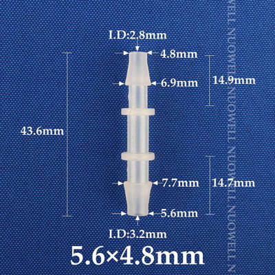 200~5db 1,6-7,9 mm-es műanyag egyenes vízcső csatlakozó akváriumi tartály légszivattyú tömlő szűkítő csatlakozó kerti vízcsatlakozók