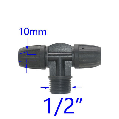 1/2 3/4 sriegis prie 8/11 mm 16 mm 20 mm 25 mm žarnos jungties trišakis 2 krypčių skirstytuvas 3/8 1/2 3/4 Pe vamzdžio adapteris 5 vnt.