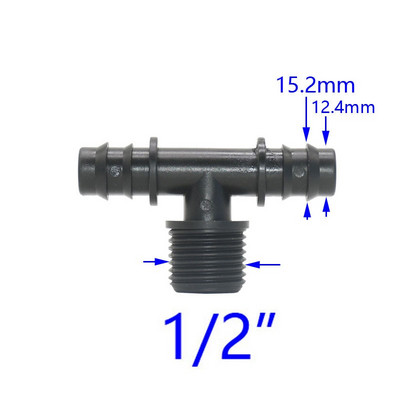 1/2 3/4 sriegis prie 8/11 mm 16 mm 20 mm 25 mm žarnos jungties trišakis 2 krypčių skirstytuvas 3/8 1/2 3/4 Pe vamzdžio adapteris 5 vnt.