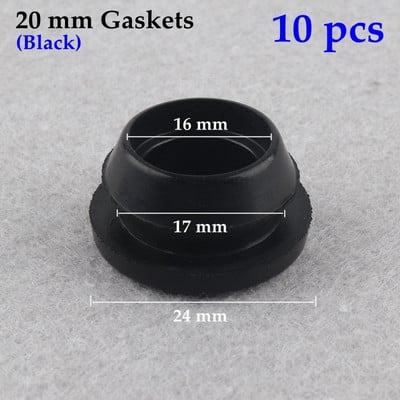 10 ~ 100 vnt 16 ~ 20 mm tarpikliai sodo drėkinimo sandarinimo prijuostė PE vamzdžio jungtis sandariklio žiedas nepralaidūs laistymo rinkiniai Guminė trinkelių poveržlė