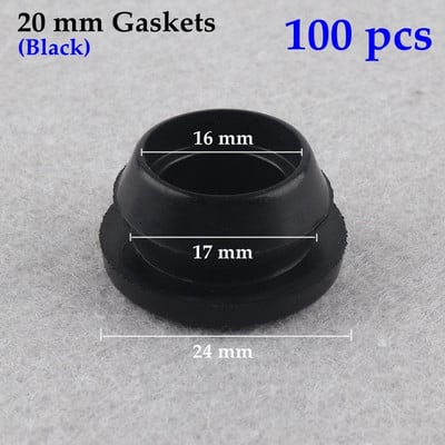 10 ~ 100 vnt 16 ~ 20 mm tarpikliai sodo drėkinimo sandarinimo prijuostė PE vamzdžio jungtis sandariklio žiedas nepralaidūs laistymo rinkiniai Guminė trinkelių poveržlė