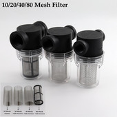 1/2 3/4 1 inch Filtru de udare a grădinii Filtru de irigare a iazului de acvariu pentru rezervor de pește sitor pentru pompă de apă 10 ~ 80 de plase.