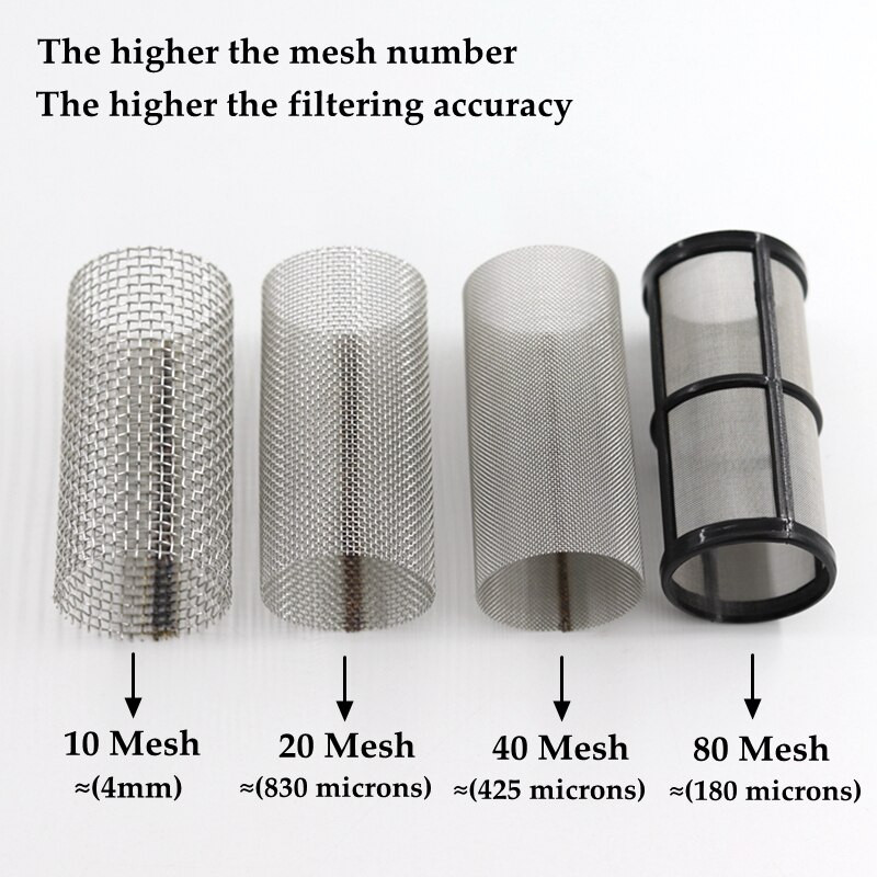 1/2 3/4 1 inch Filtru de udare a grădinii Filtru de irigare a iazului de acvariu pentru rezervor de pește sitor pentru pompă de apă 10 ~ 80 de plase.