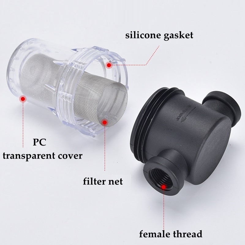 1/2 3/4 1 inch Filtru de udare a grădinii Filtru de irigare a iazului de acvariu pentru rezervor de pește sitor pentru pompă de apă 10 ~ 80 de plase.