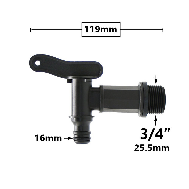 S60 Adaptor rezervor IBC 3/4" filet robinet robinet irigare robinet grădină apă conectori cuplu scurgere