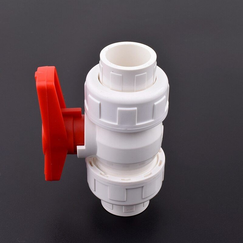 1 db 20/25/32/40/50mm PVC csőcsatlakozó golyóscsap kerti öntözővízcső csatlakozó akváriumi adapter csúszó zárószelep