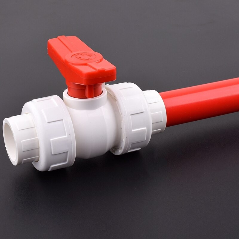 1 db 20/25/32/40/50mm PVC csőcsatlakozó golyóscsap kerti öntözővízcső csatlakozó akváriumi adapter csúszó zárószelep