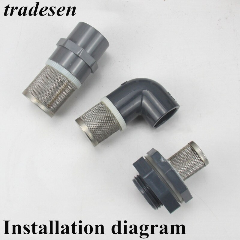 1 db rozsdamentes acél hálószűrő akváriumi akvárium vízszivattyú védőtömlő hálószűrő kert otthoni öntözés öntöző szűrő