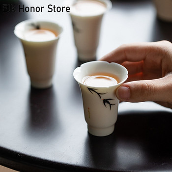 2 τμχ/Σετ Pure Hand-painted Swallow Elf Art Tea Cup Household Keramic Single Cup Master Cup Kung Fu Tea Small Juxiang Smelling Cup