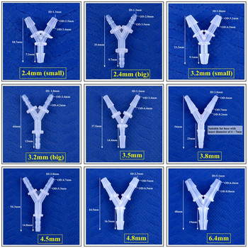 5~200бр. 2.4~12.7mm PP Y-образен тройник Съединители Резервоар за аквариум Въздушна помпа Аератор Маркуч Пагода Съединения Фитинги за напояване на водопровод