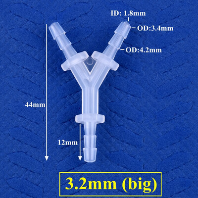 5~200db 2,4~12,7mm PP Y-stílusú póló csatlakozók Akvárium tartály légszivattyú levegőztető tömlő pagoda illesztések öntözővíz csőszerelvények