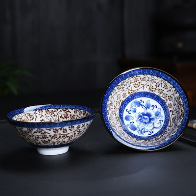 1vnt Kinijos Boutique keramikinis arbatos puodelis mėlynos ir baltos spalvos porcelianinis arbatos dubuo, rankomis dažytas arbatos puodelis Kelioninis meditacijos puodelio arbatos rinkinys 70 ml